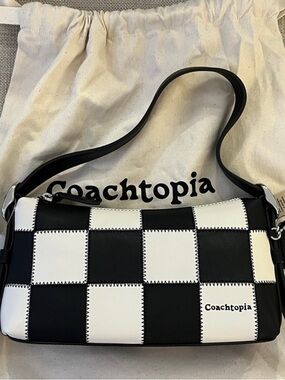Black and White Checker Shoulder Bag
